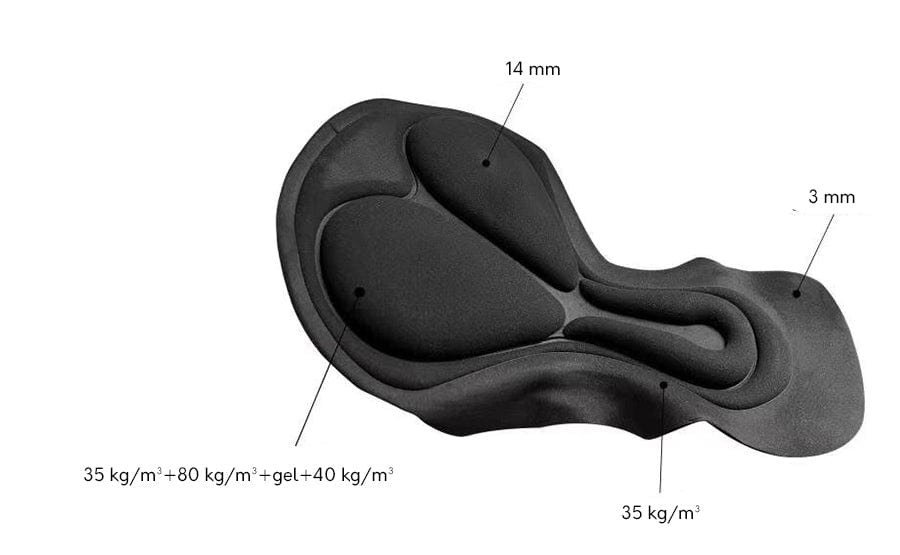 Removable bike cheap short chamois pad