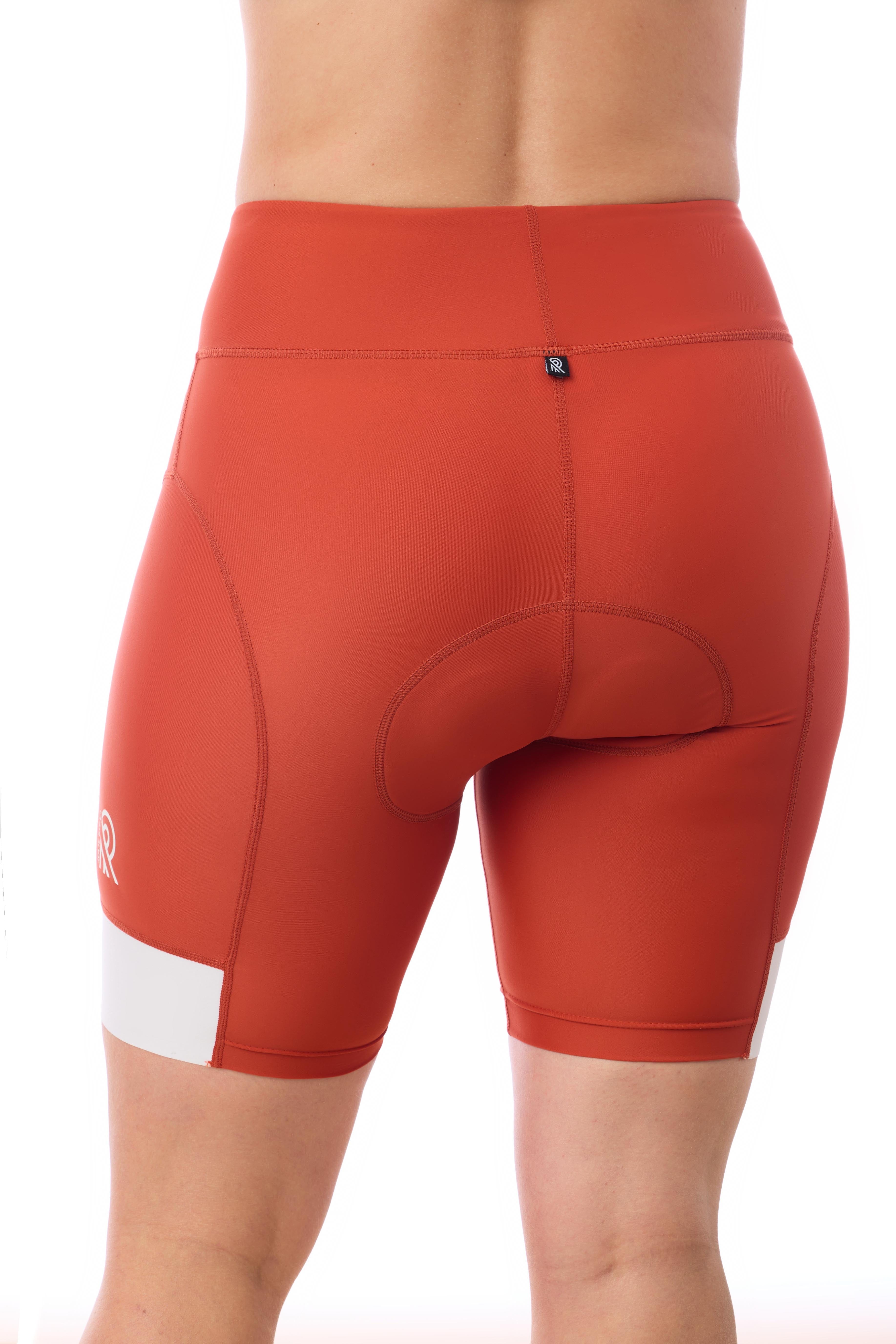 JolieRide Cycling shorts women's cycling shorts wide waistband, 18cm inseam and anti-shock pad