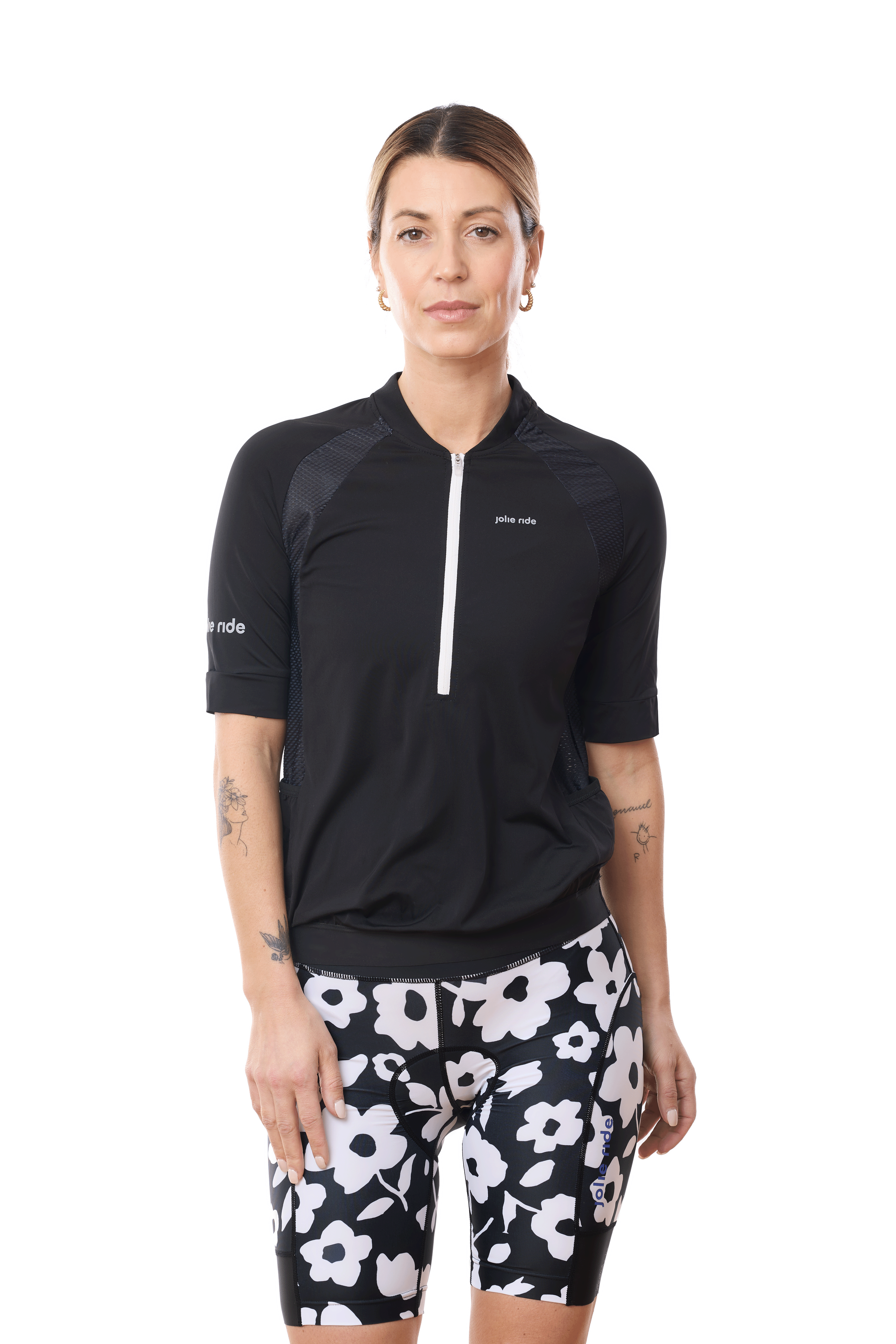 JolieRide Jersey loose fit cycling jersey with UV protection and storage pockets