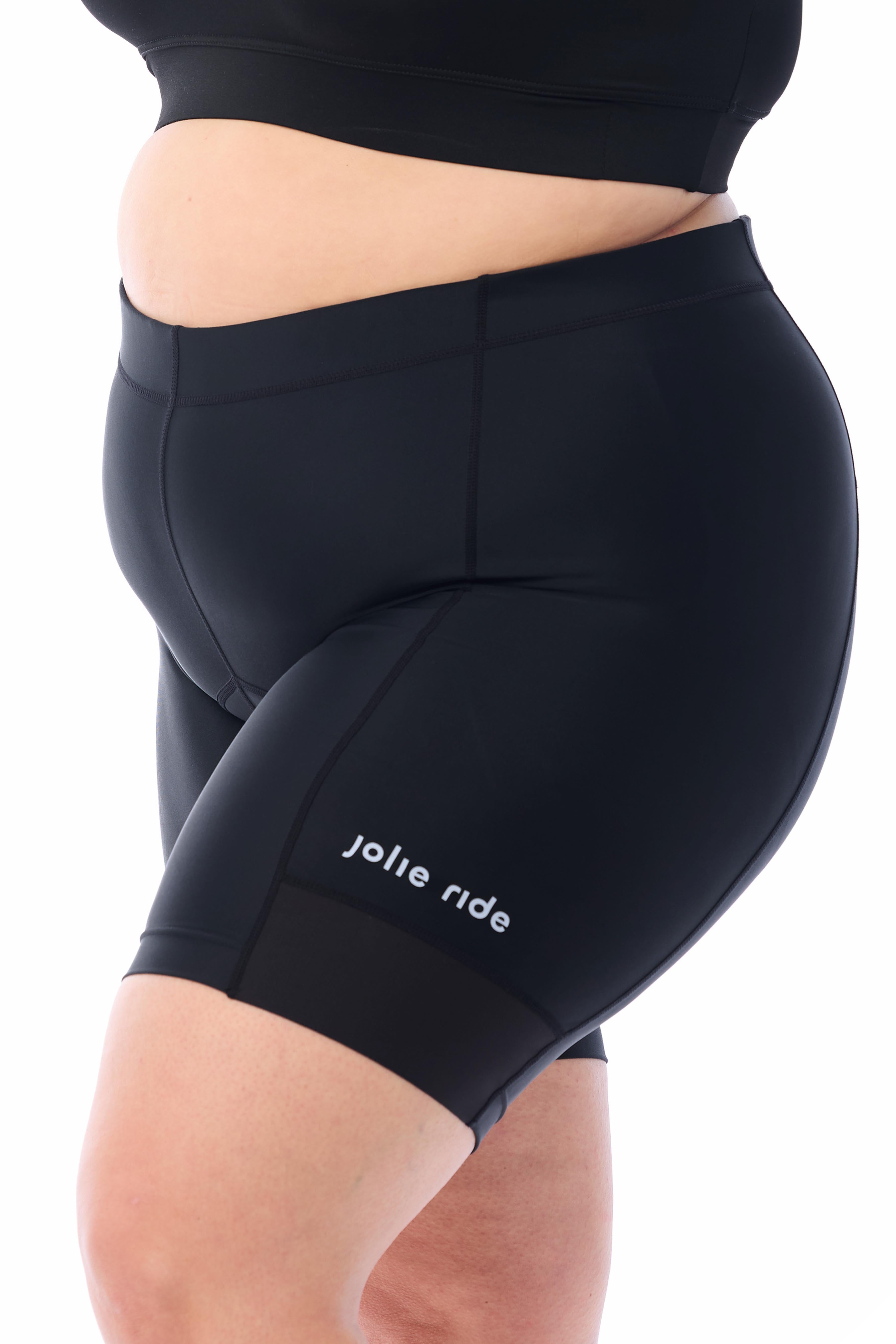 women's cycling shorts with 20cm inseam with anti-shock padding